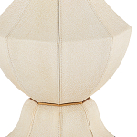 Настольная лампа с фактурным конусовидным абажуром и кожаным каркасом Malifis варинант исполнения - 1 | Loft Concept в Перми