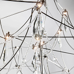 Люстра с каркасом из тонких металлических нитей и хрустальными подвесками Crystal Metal Threads Chandelier 100 варинант исполнения - 3 | Loft Concept в Перми