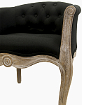 Кресло низкое в стиле прованс Louis French Armchair black flax варинант исполнения - 4 | Loft Concept в Перми