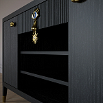 Комод-буфет Elsa Dreams Black с открытыми полками   варинант исполнения - 7 | Loft Concept в Перми