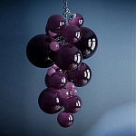 Люстра Grape Balls Сливовый цвет стекла варинант исполнения - 1 | Loft Concept в Перми