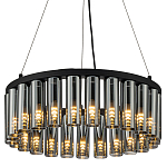 Люстра со стеклянными цилиндрическими плафонами Luminous Cylinders Smoky Round варинант исполнения - 1 | Loft Concept в Перми