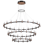 Люстра подвесная с тремя круглыми ярусами и цилиндрическими плафонами Arnaut Light варинант исполнения - 2 | Loft Concept в Перми