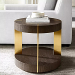 Дизайнерский журнальный стол круглый на 4-х ножках с подстольем Hufok варинант исполнения - 1 | Loft Concept в Перми