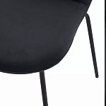 Стул черный с обивкой из велюра Black Archie Chair варинант исполнения - 6 | Loft Concept в Перми
