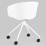 Офисное кресло из пластика с мягким сиденьем Eggshell Grey варинант исполнения - 6 | Loft Concept в Перми