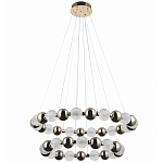 Светодиодная двухъярусная кольцевая люстра Crystal Globule Chandelier Gold варинант исполнения - 2 | Loft Concept в Перми