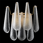 Бра с подвесками из рифленного стекла в форме капель Textured Glass варинант исполнения - 3 | Loft Concept в Перми