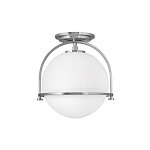 Потолочный светильник с плафоном в форме белого матового шара Hinkley варинант исполнения - 7 | Loft Concept в Перми