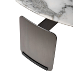 Столик журнальный с круглой мраморной столешницей на трех опорах Marble Stone Drawing варинант исполнения - 7 | Loft Concept в Перми