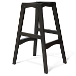 Барный стул со спинкой и подлокотниками на 4-х черных ножках Douglas Rhombus Коричневый Велюр варинант исполнения - 5 | Loft Concept в Перми