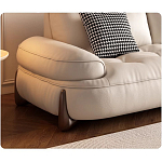 Диван кожаный с каркасом из массива дерева Furniture Medieval варинант исполнения - 1 | Loft Concept в Перми