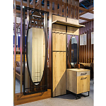 Зеркало овальное в металлической оправе в стиле лофт Urban Style Space варинант исполнения - 4 | Loft Concept в Перми