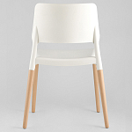 Пластиковый стул на ножках из массива бука Ferret White 4 шт варинант исполнения - 6 | Loft Concept в Перми