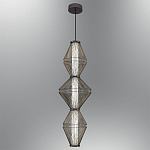 Подвесной светильник вертикальный с плетеным металлическим каркасом Metal Interweaving варинант исполнения - 1 | Loft Concept в Перми