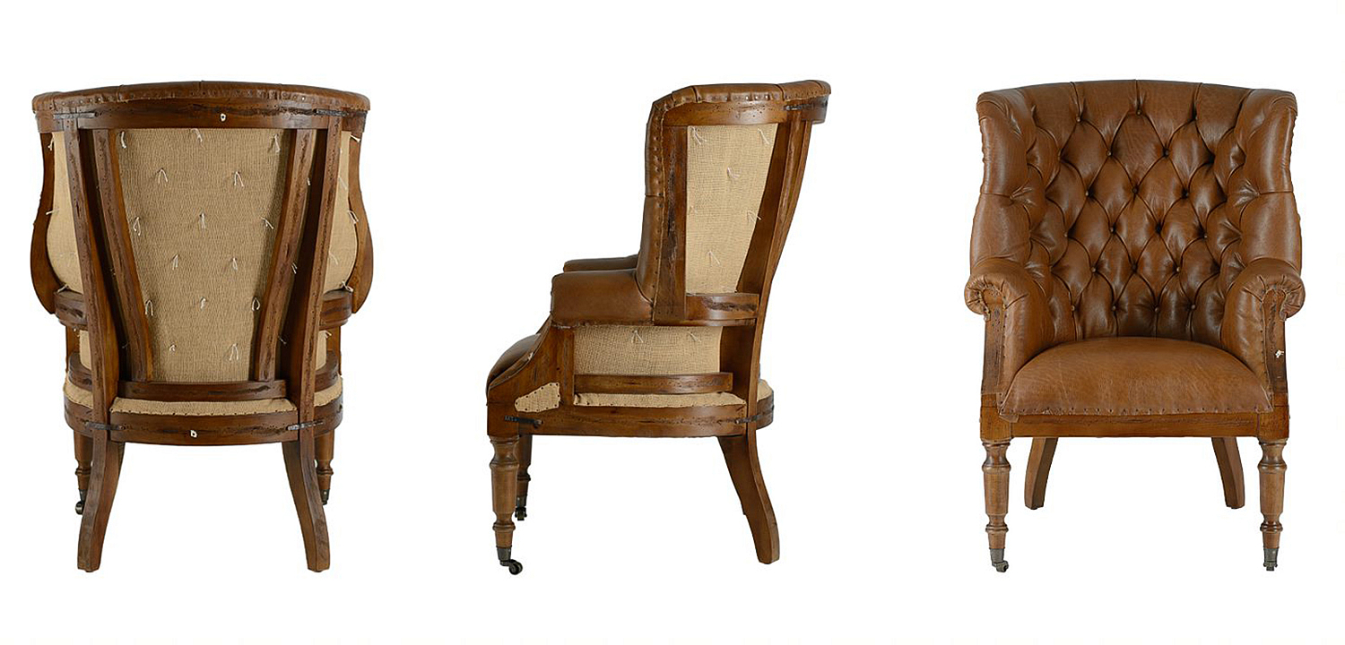 Кресло Meder Armchair натуральная кожа Кресло Meder Armchair натуральная кожа - Loft-Concept в Перми