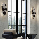 Бра светодиодное из черно-белых дисков Contrast Sample варинант исполнения - 7 | Loft Concept в Перми