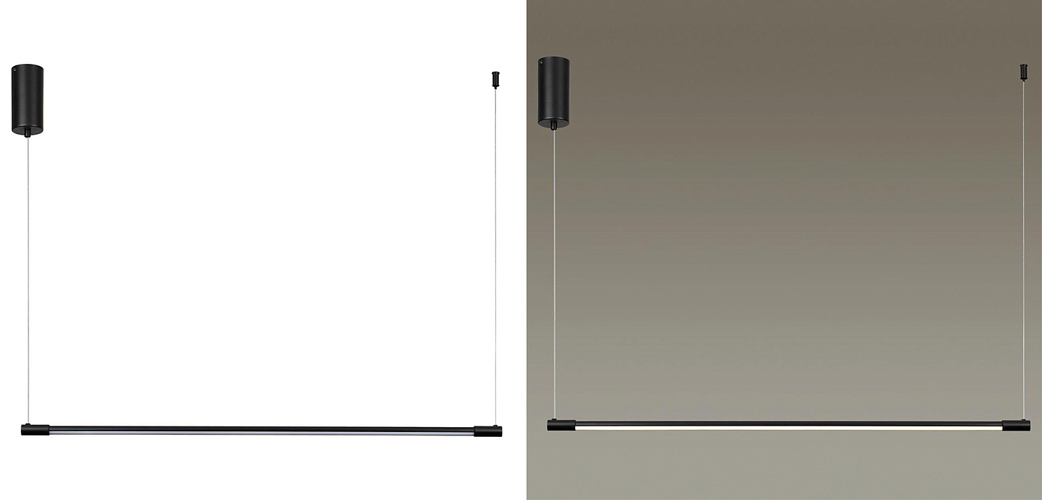 Подвесной светильник Trumpet Tube Black Linear Подвесной светильник Trumpet Tube Black Linear - Loft-Concept в Перми