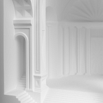 Встраиваемый в стену гипсовый светильник под покраску с арками и рельефными колоннами Antiquity Athena варинант исполнения - 8 | Loft Concept в Перми