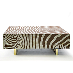 Кофейный стол Kenya Coffee Table Bone Inlay ZEBRA Beige  варинант исполнения - 2 | Loft Concept в Перми
