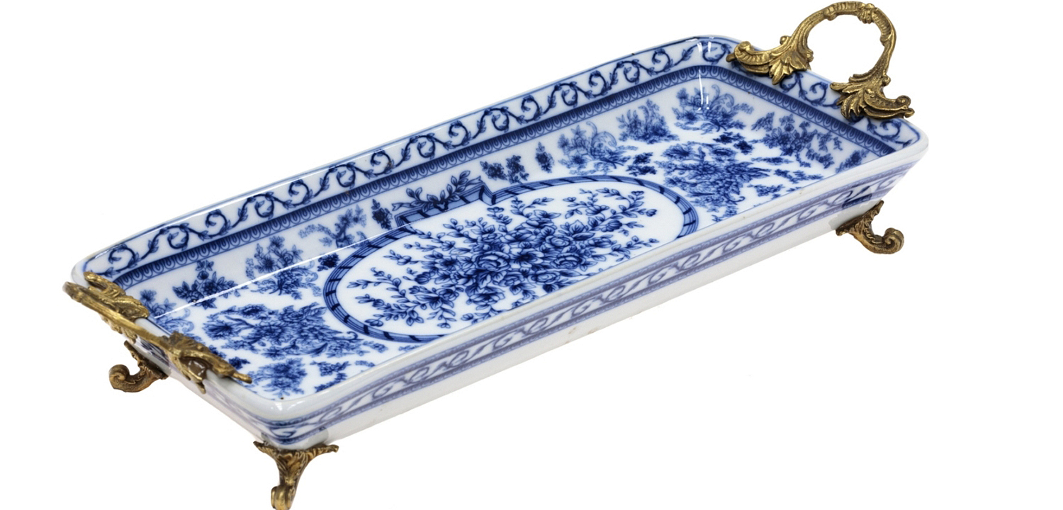 Поднос Orianne Blue and Bronze Поднос Orianne Blue and Bronze - Loft-Concept в Перми