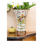 Ваза из фарфора с бронзовой стрекозой  Paradise Dragonfly варинант исполнения - 7 | Loft Concept в Перми