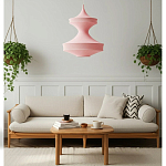 Подвесной вязаный розовый светильник «Моника» варинант исполнения - 5 | Loft Concept в Перми