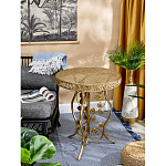 Столик приставной золотистый с орнаментом на столешнице Tanzania варинант исполнения - 4 | Loft Concept в Перми