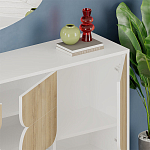 Комод с 3-мя дверцами и выдвижным ящиком цвета светлый дуб SPARK CONSOLE WHITE варинант исполнения - 4 | Loft Concept в Перми