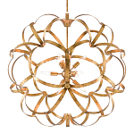 Люстра круглая в виде объёмного цветка Golden Flower Sphere варинант исполнения - 2 | Loft Concept в Перми