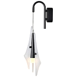 Бра черного цвета с плафоном из рельефного стекла Glass Pod варинант исполнения - 1 | Loft Concept в Перми