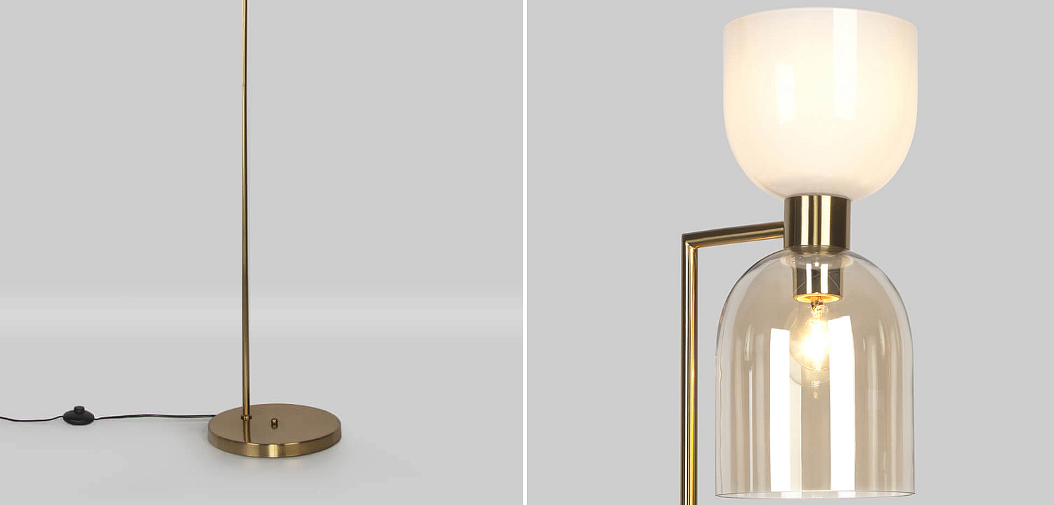 Торшер Light maker studio white and smok brass Торшер Light maker studio white and smok brass - Loft-Concept в Перми