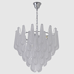 Люстра с подвесками из рифленного стекла в форме капель Textured Glass Chandelier варинант исполнения - 4 | Loft Concept в Перми