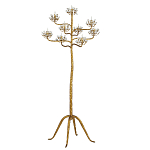 Торшер золотой в виде растения Golden Flower Glade варинант исполнения - 3 | Loft Concept в Перми