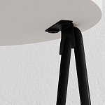 Стол приставной с 2-мя круглыми белыми столешницами ESSEL SIDE TABLE WHITE варинант исполнения - 2 | Loft Concept в Перми