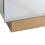 Столик журнальный зеркальный с золотым декором Gold Painted Mirror Table варинант исполнения - 3 | Loft Concept в Перми