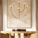 Люстрас 6-ю мраморными плафонами в форме купола Light Warm Light варинант исполнения - 3 | Loft Concept в Перми