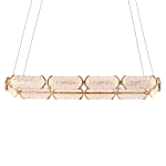 Люстра прямоугольная с текстурным природным рисунком IceFlame варинант исполнения - 4 | Loft Concept в Перми