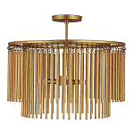 Потолочный светильник двухъярусный золотого цвета Metal Tentacles варинант исполнения - 3 | Loft Concept в Перми