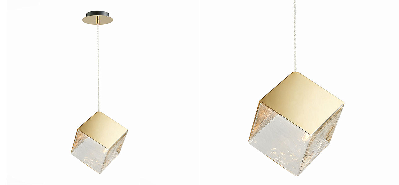 Подвесной светильник Lamp golden cube Подвесной светильник Lamp golden cube - Loft-Concept в Перми