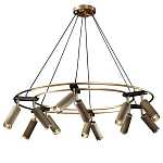 Люстра круглая с медными фактурными плафонами Trustworthiness варинант исполнения - 1 | Loft Concept в Перми