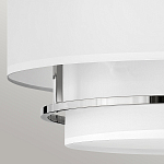 Потолочный светильник с двухслойным белым текстильным абажуром Hinkley варинант исполнения - 11 | Loft Concept в Перми