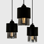 Каскадный светильник с 3-мя плафонами из дымчатого стекла Volta Flos Cascade Hanging Lamp варинант исполнения - 2 | Loft Concept в Перми