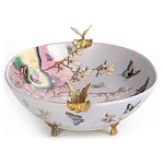 Белое фарфоровое блюдо с изображением бабочек Eden Garden варинант исполнения - 3 | Loft Concept в Перми