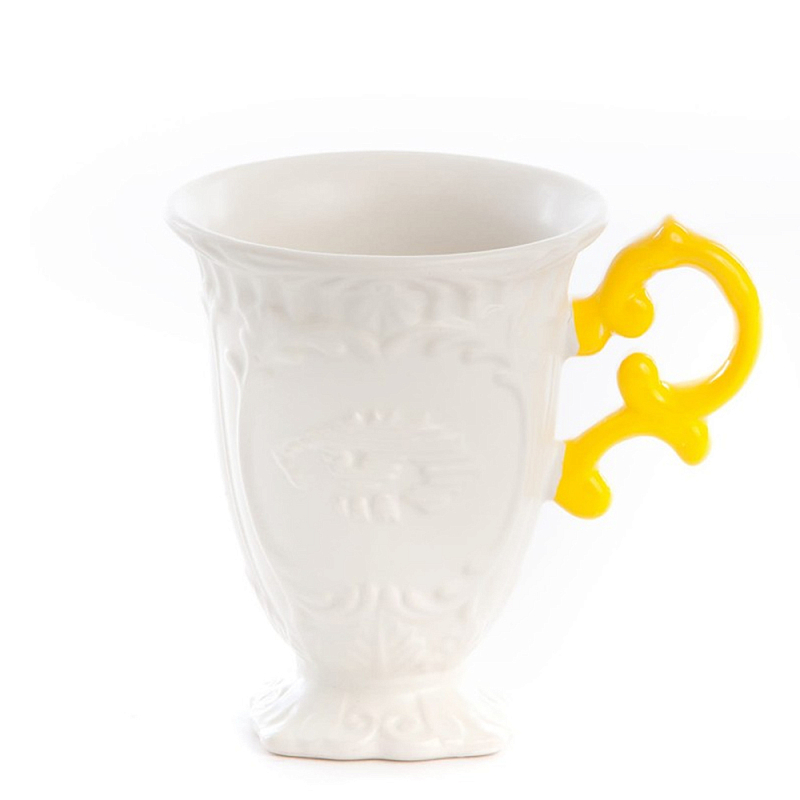 Кружка Seletti I-Mug Yellow Белый Желтый в Перми | Loft Concept 