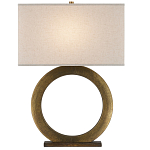 Настольная лампа с корпусом в форме кольца и прямоугольным абажуром French Ring варинант исполнения - 3 | Loft Concept в Перми