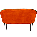 Диван двухместный из натурального бука оранжевый с цветным принтом Impressionism in Art варинант исполнения - 2 | Loft Concept в Перми