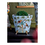 Кашпо из голубого фарфора с бронзовыми элементами Blue Garden варинант исполнения - 5 | Loft Concept в Перми