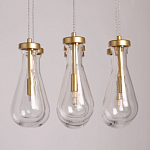 Люстра с 7-ю прозрачными плафонами из стекла в форме капли Lucid Rain  варинант исполнения - 6 | Loft Concept в Перми