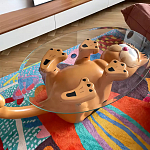 Дизайнерский журнальный стол с основанием в виде кота Bivan варинант исполнения - 2 | Loft Concept в Перми